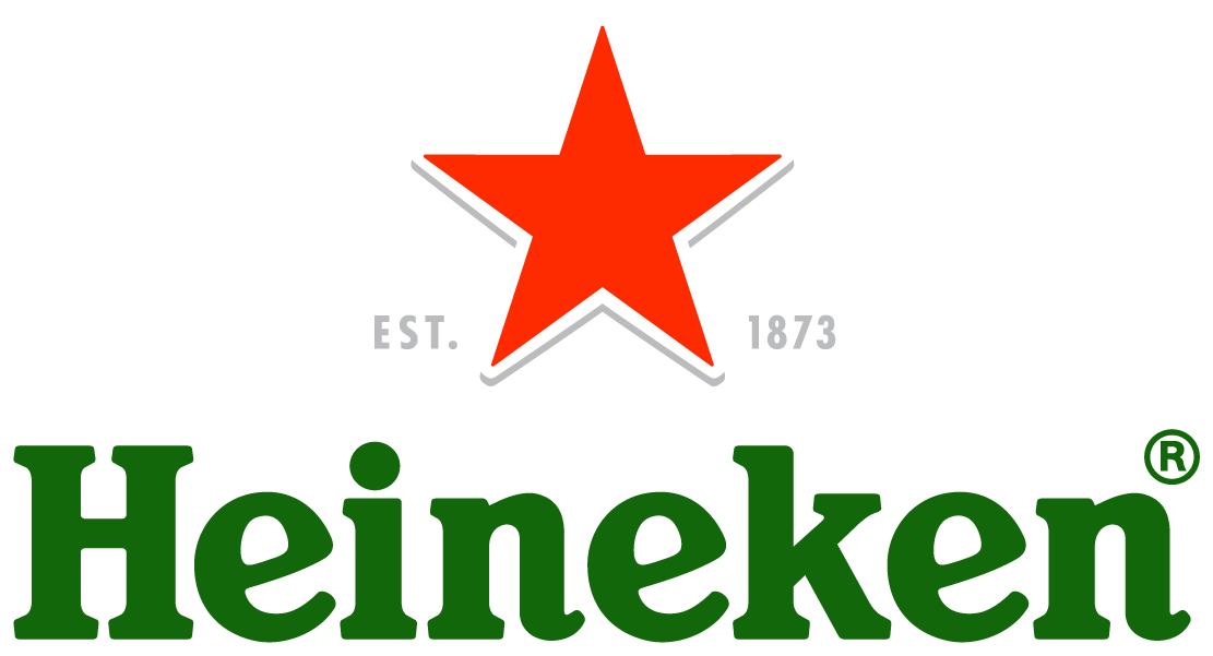 Heineken logo (red star above green "Heineken")