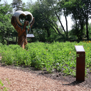 Art installation in the Compton Gardens Meadow
