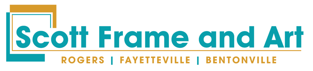 Scott Fram and Art logo (blue and yellow text)