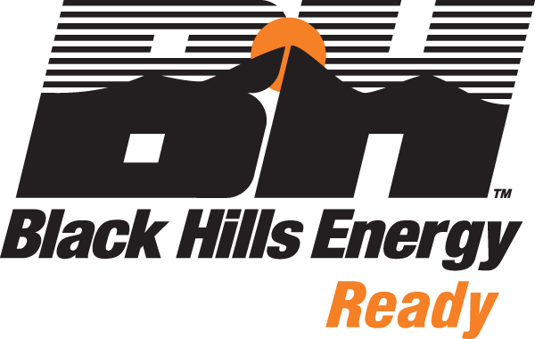 Black Hills Energy logo (the letters "BH" written in black with the words "Black Hills Energy Ready" written beneath)